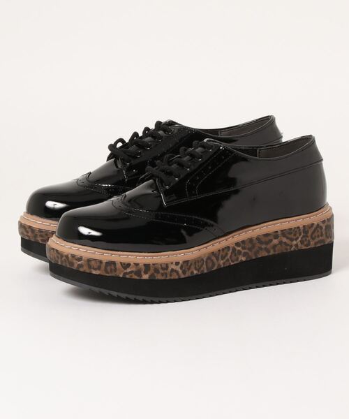 SUNNY ROOM(サニールーム)の「【厚底】レースアップマニッシュシューズ 1901(ドレスシューズ・レディース・ブラック系その他/ブラック・LL/M/L/S)」の1枚目の写真