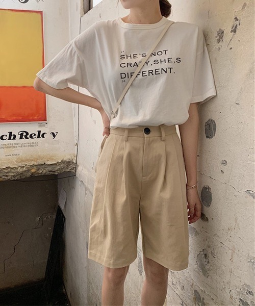 urge：（アージコロン ）の「【URGE：】 コットン ハーフパンツ（その他パンツ・レディース・ベージュ/ブラック/オレンジ・S/M/L）」の3枚目の写真