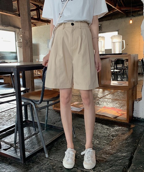 urge：（アージコロン ）の「【URGE：】 コットン ハーフパンツ（その他パンツ・レディース・ベージュ/ブラック/オレンジ・S/M/L）」の5枚目の写真