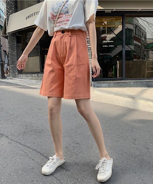 urge：（アージコロン ）の「【URGE：】 コットン ハーフパンツ（その他パンツ・レディース・ベージュ/ブラック/オレンジ・S/M/L）」の9枚目の写真