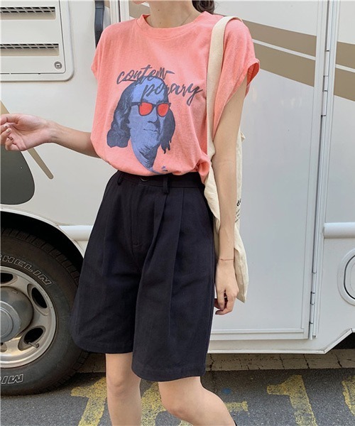 urge：（アージコロン ）の「【URGE：】 コットン ハーフパンツ（その他パンツ・レディース・ベージュ/ブラック/オレンジ・S/M/L）」の6枚目の写真