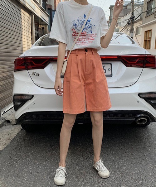 urge：（アージコロン ）の「【URGE：】 コットン ハーフパンツ（その他パンツ・レディース・ベージュ/ブラック/オレンジ・S/M/L）」の7枚目の写真