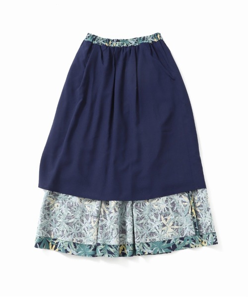 SLOBE IENA(スローブイエナ)の「タックフレアスカート【ウエストゴム/手洗い可能】◆(スカート・レディース・ネイビー・38/36)」の10枚目の写真