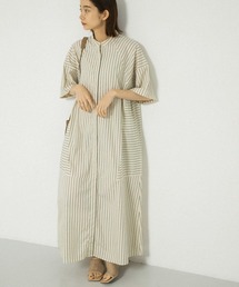 KBF | マルチパターンストライプシャツワンピース(ワンピース)