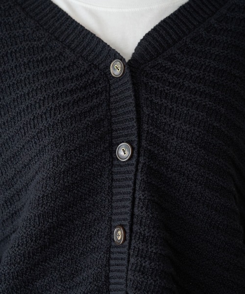 ROPE' PICNIC（ロペピクニック）の「リリーヤーンショート丈ニットカーディガン（カーディガン/ボレロ・レディース・ブラック/ホワイト/ベージュ/グリーン・38）」の11枚目の写真