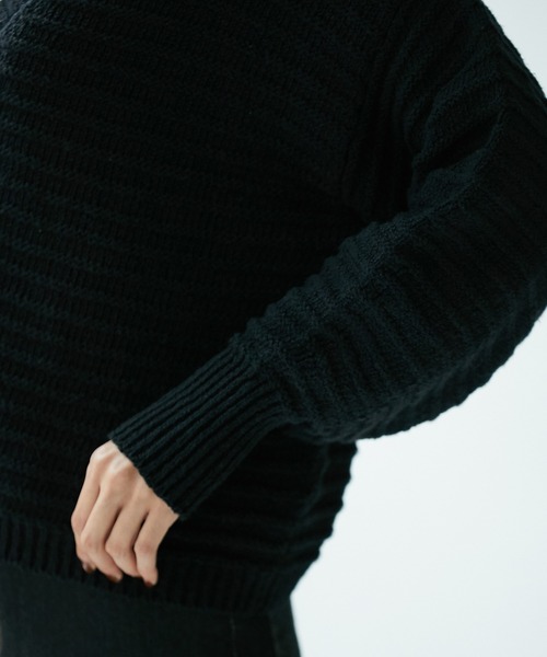 ROPE' PICNIC（ロペピクニック）の「リリーヤーンショート丈ニットカーディガン（カーディガン/ボレロ・レディース・ブラック/ホワイト/ベージュ/グリーン・38）」の22枚目の写真