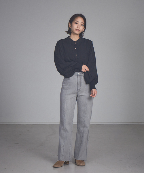 NOMINE（ノミネ）の「【展開店舗限定】セミフレアデニム（デニムパンツ・レディース・ライトグレー/ブルー・X-SMALL/S/M）」の21枚目の写真