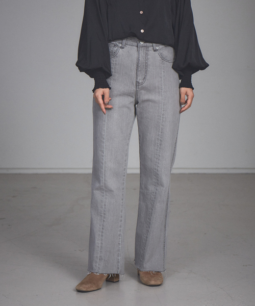 NOMINE（ノミネ）の「【展開店舗限定】セミフレアデニム（デニムパンツ・レディース・ライトグレー/ブルー・X-SMALL/S/M）」の8枚目の写真
