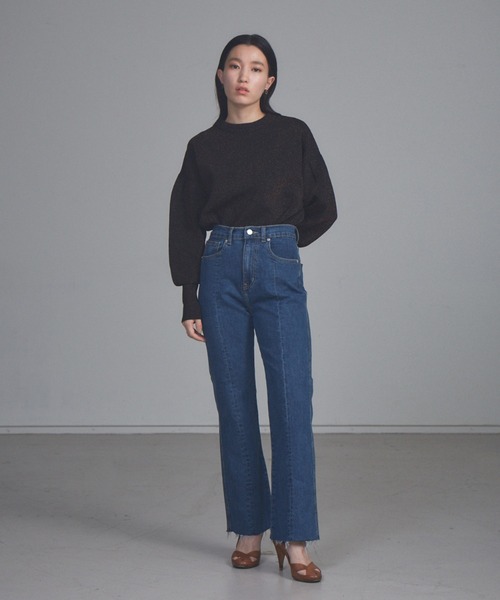 NOMINE（ノミネ）の「【展開店舗限定】セミフレアデニム（デニムパンツ・レディース・ライトグレー/ブルー・X-SMALL/S/M）」の3枚目の写真