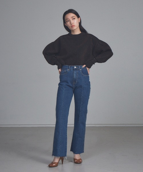 NOMINE（ノミネ）の「【展開店舗限定】セミフレアデニム（デニムパンツ・レディース・ライトグレー/ブルー・X-SMALL/S/M）」の4枚目の写真