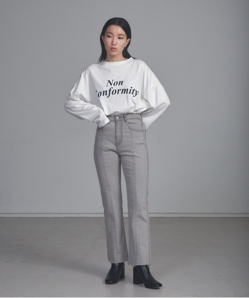 NOMINE（ノミネ）の「【展開店舗限定】セミフレアデニム（デニムパンツ・レディース・ライトグレー/ブルー・X-SMALL/S/M）」の6枚目の写真