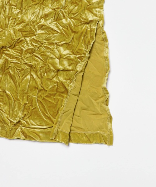 SENSE OF PLACE by URBAN RESEARCH(センスオブプレイスバイアーバンリサーチ)の「クラッシュベロアロングスカート(スカート・レディース・ブラウン/ベージュ/マスタード・ONE)」の16枚目の写真