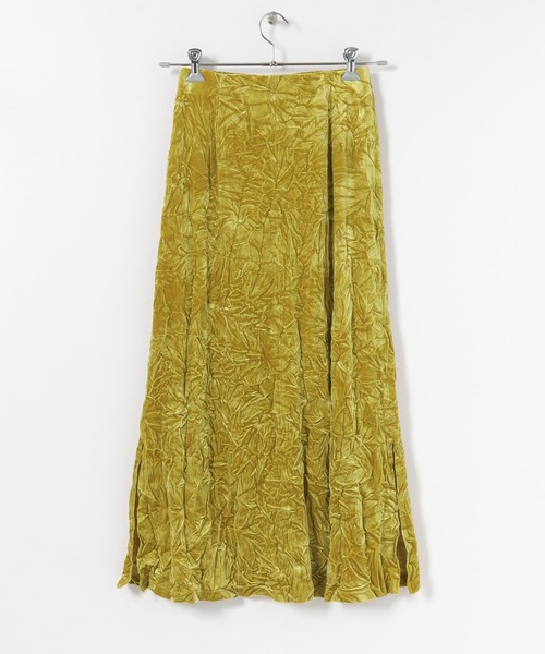 SENSE OF PLACE by URBAN RESEARCH(センスオブプレイスバイアーバンリサーチ)の「クラッシュベロアロングスカート(スカート・レディース・ブラウン/ベージュ/マスタード・ONE)」の17枚目の写真