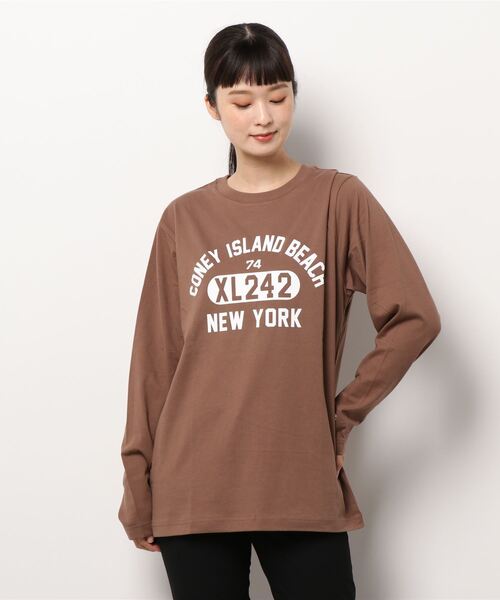 SLOBE IENA（スローブイエナ）の「【Champion / チャンピオン】 ロゴカットソー【洗濯機洗い可】◆（Tシャツ/カットソー・レディース・ホワイト/ブラウン/レッド・FREE）」の13枚目の写真