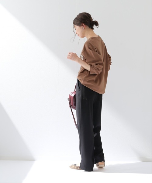 SLOBE IENA（スローブイエナ）の「【Champion / チャンピオン】 ロゴカットソー【洗濯機洗い可】◆（Tシャツ/カットソー・レディース・ホワイト/ブラウン/レッド・FREE）」の9枚目の写真