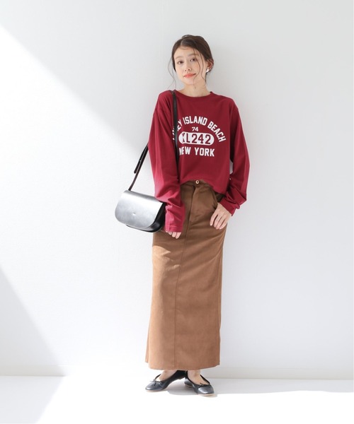 SLOBE IENA（スローブイエナ）の「【Champion / チャンピオン】 ロゴカットソー【洗濯機洗い可】◆（Tシャツ/カットソー・レディース・ホワイト/ブラウン/レッド・FREE）」の10枚目の写真