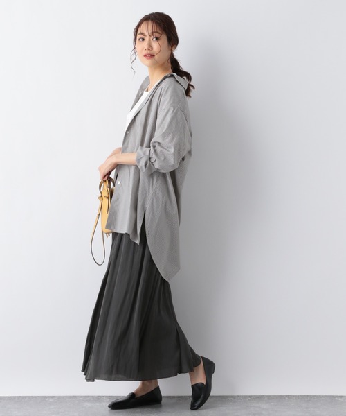 GLOBAL WORK（グローバルワーク）の「サラサラサテンフレアスカート/959748（スカート・レディース・チャコールグレー/その他/ダークグレー/グレー系その他/グリーン系その他6・FREE）」の17枚目の写真