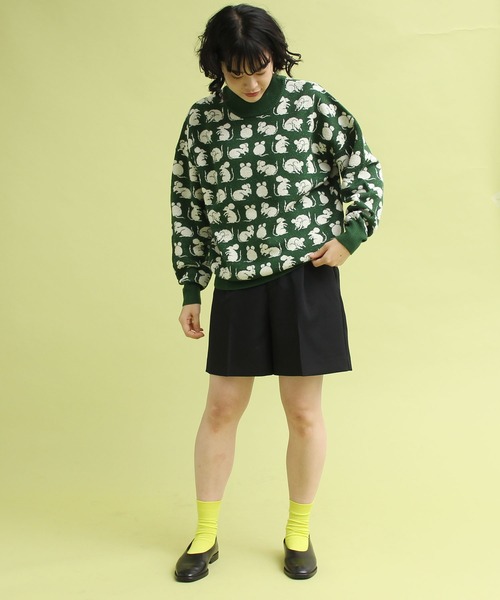 didizizi(ディディジジ)の「ネズミポーズPO(ニット/セーター・レディース・ピンク/グリーン・FREE)」の8枚目の写真