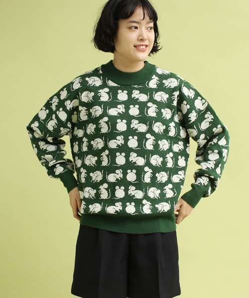 didizizi(ディディジジ)の「ネズミポーズPO(ニット/セーター・レディース・ピンク/グリーン・FREE)」の19枚目の写真