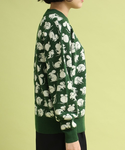 didizizi(ディディジジ)の「ネズミポーズPO(ニット/セーター・レディース・ピンク/グリーン・FREE)」の17枚目の写真