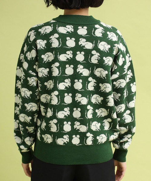 didizizi(ディディジジ)の「ネズミポーズPO(ニット/セーター・レディース・ピンク/グリーン・FREE)」の7枚目の写真