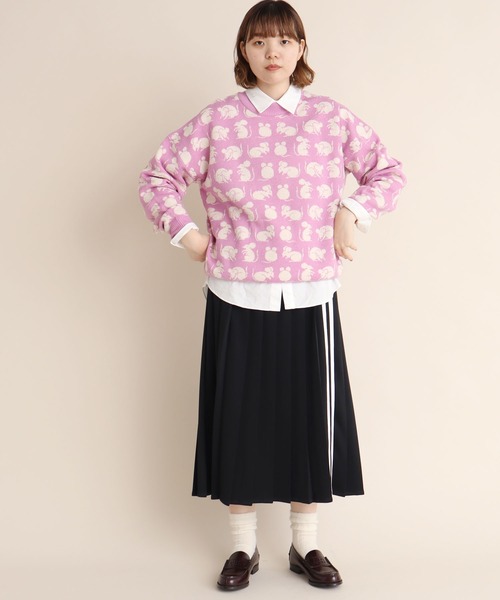 didizizi(ディディジジ)の「ネズミポーズPO(ニット/セーター・レディース・ピンク/グリーン・FREE)」の10枚目の写真