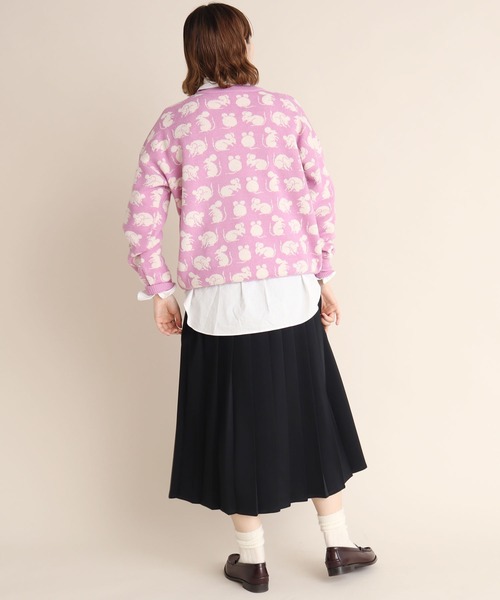 didizizi(ディディジジ)の「ネズミポーズPO(ニット/セーター・レディース・ピンク/グリーン・FREE)」の6枚目の写真