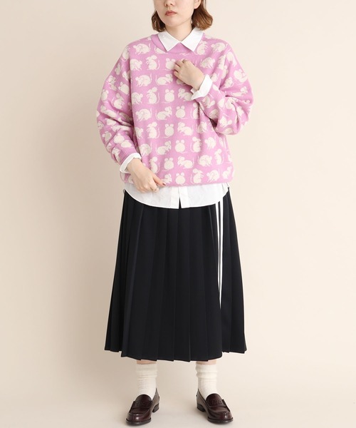 didizizi(ディディジジ)の「ネズミポーズPO(ニット/セーター・レディース・ピンク/グリーン・FREE)」の11枚目の写真