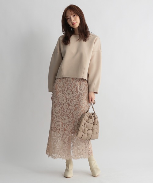Andemiu（アンデミュウ）の「ペンシルレーススカート217169（スカート・レディース・ブラウン/ベージュ/ブルー・S/M）」の10枚目の写真
