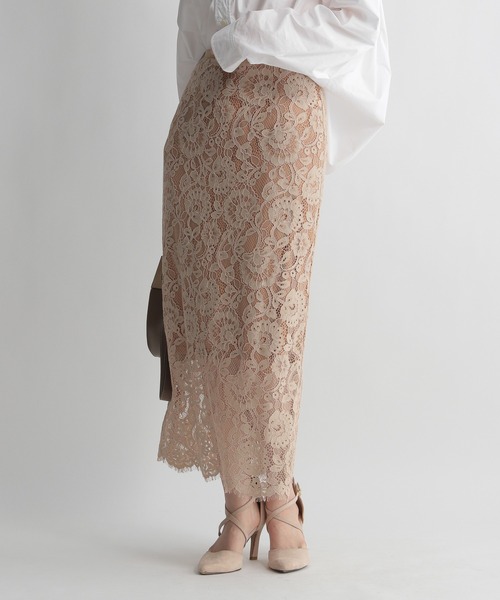 Andemiu（アンデミュウ）の「ペンシルレーススカート217169（スカート・レディース・ブラウン/ベージュ/ブルー・S/M）」の18枚目の写真