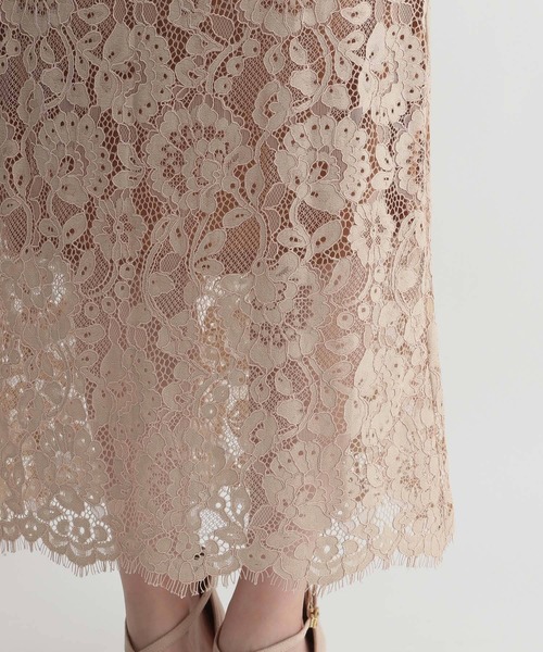 Andemiu（アンデミュウ）の「ペンシルレーススカート217169（スカート・レディース・ブラウン/ベージュ/ブルー・S/M）」の9枚目の写真