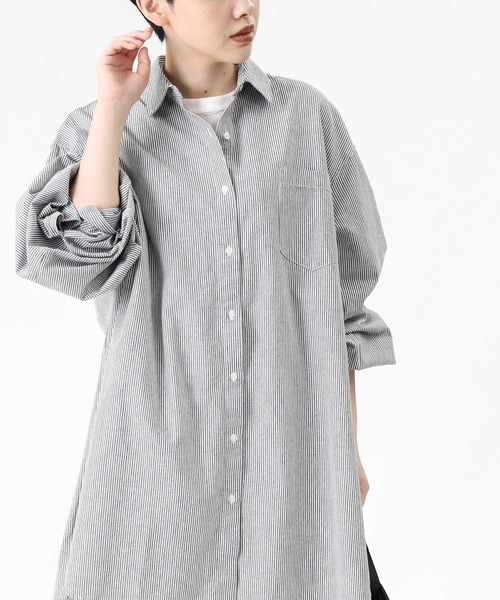 HONEYSUCKLE ROSE(ハニーサックルローズ)の「【HONEYSUCKLE ROSE】ボリュームシャツ(シャツ/ブラウス・レディース・ホワイト/ブルー・M/L)」の11枚目の写真