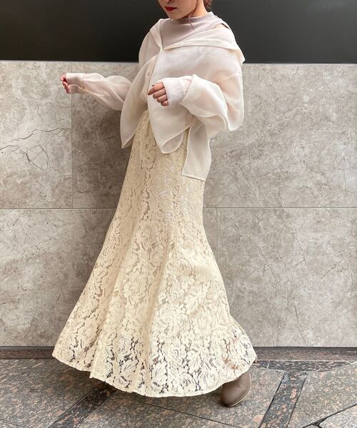 MAJESTIC LEGON（マジェスティックレゴン）の「タンクセットエアリーシャツ（シャツ/ブラウス・レディース・ブラック/グレー/アイボリー・MEDIUM）」の10枚目の写真