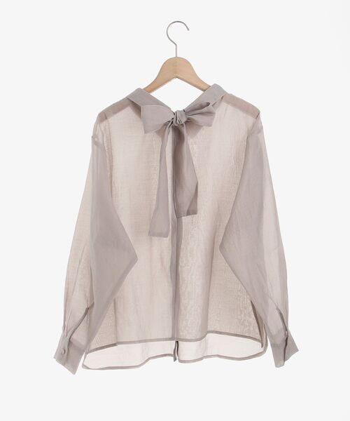 MAJESTIC LEGON（マジェスティックレゴン）の「タンクセットエアリーシャツ（シャツ/ブラウス・レディース・ブラック/グレー/アイボリー・MEDIUM）」の7枚目の写真