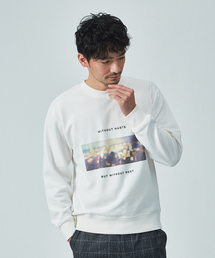 ABAHOUSE GRAY | 【展開店舗限定】フォトプリント 裏毛 プルオーバー スウェット(スウェット)