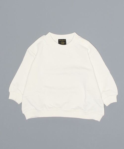 Life Support Products（ライフサポートプロダクツ）の「カラームジワイドトレーナー（80～150cm）（スウェット・キッズ・ホワイト/ピンク/ブルー/グリーン/マスタード/ホワイト系その他/杢グレー/グレー系その他/グリーン系その他/チャコール・90/100/110/120/80/130/95/140/150）」の2枚目の写真