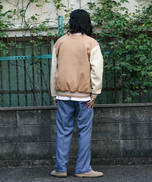 EBBETS FIELD FLANNEL（エベッツフィールドフランネル）の「『別注』EBBETS FIELD×Sonny Label　スタジャン（スタジャン・メンズ・ブラック/ベージュ/ネイビー・MEDIUM/LARGE）」の4枚目の写真