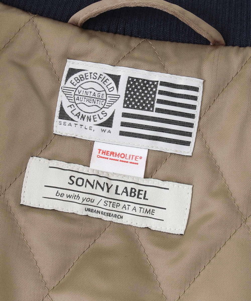 EBBETS FIELD FLANNEL（エベッツフィールドフランネル）の「『別注』EBBETS FIELD×Sonny Label　スタジャン（スタジャン・メンズ・ブラック/ベージュ/ネイビー・MEDIUM/LARGE）」の20枚目の写真