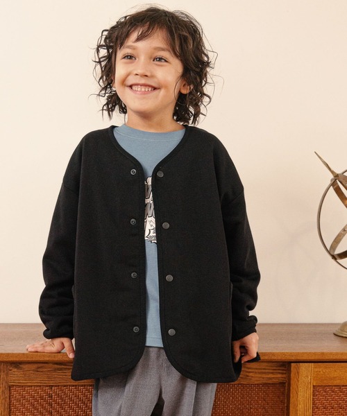 GLOBAL WORK（グローバルワーク）の「【キッズ】イージーDRY／カットカーデ/215983（カーディガン/ボレロ・キッズ・ブラック/グレー・100cm/120cm/160cm/150cm/130cm/140cm/110cm）」の2枚目の写真