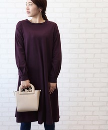 BELLUNA PLUS | 綿100%素材ポケット付フレアーワンピース(ワンピース)