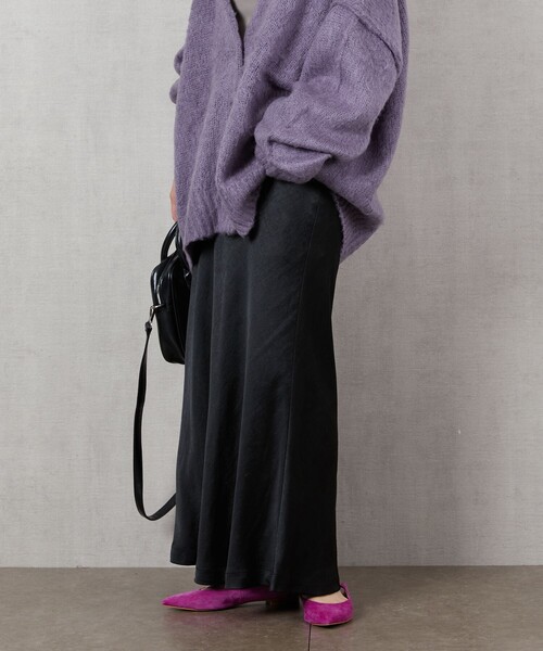 FREAK'S STORE（フリークスストア）の「▽【WEB限定】サテンマーメイドスカート（スカート・レディース・ゴールド/ブラック/ブラウン/グリーン・ﾌﾘ-）」の2枚目の写真