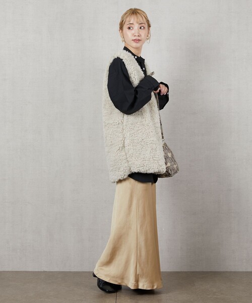 FREAK'S STORE（フリークスストア）の「▽【WEB限定】サテンマーメイドスカート（スカート・レディース・ゴールド/ブラック/ブラウン/グリーン・ﾌﾘ-）」の19枚目の写真