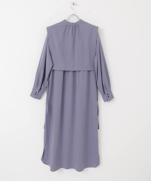 URBAN RESEARCH（アーバンリサーチ）の「【低身長向け36サイズあり】レイヤードシャツワンピース（ワンピース・レディース・ブラック/オフホワイト/ブルー/モカ・38/36）」の13枚目の写真