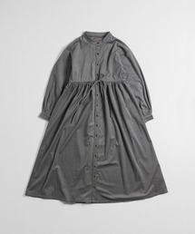 バンドカラーマキシワンピース