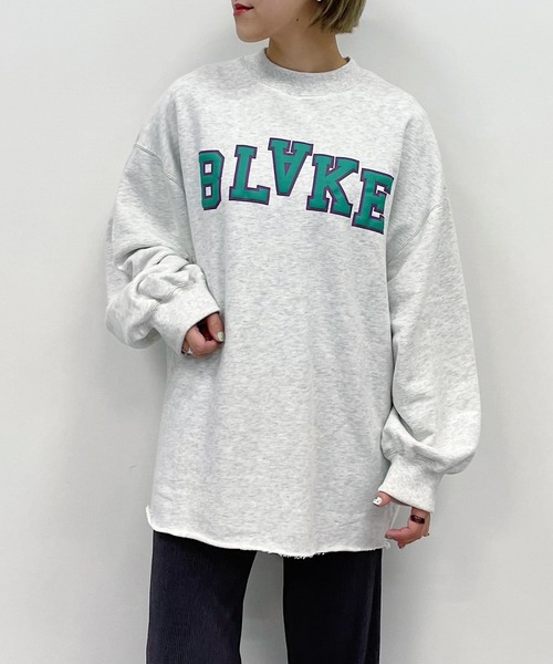 Pageboy ページボーイ のファッション トップス カレッジロゴウラケプルオーバー スウェット
