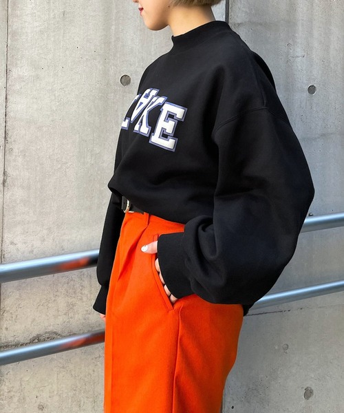 PAGEBOY（ページボーイ）の「カレッジロゴウラケプルオーバー（スウェット・レディース・ライトグレー/ブラック/オレンジ・FREE）」の5枚目の写真