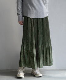 zootie | 【見た目を裏切るあたたかさ】フリース裏地付き 花柄マイクロプリーツスカート(スカート)