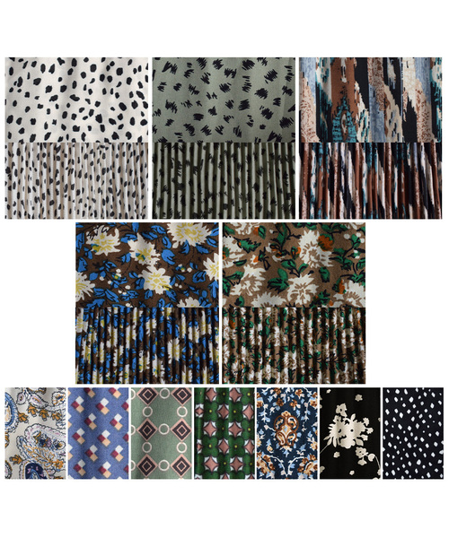 zootie（ズーティー）の「【見た目を裏切るあたたかさ】フリース裏地付き 花柄マイクロプリーツスカート（スカート・レディース・ネイビー/ブラック/ブラウン/ブラック系その他/グリーン/グレイッシュブルー/ホワイト系その他/ライトカーキ/ミント/ブラウン系その他/ベージュ/ホワイト系その他2/ブラウン系その他2・M）」の22枚目の写真