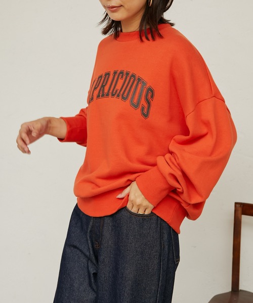 BONbazaar（ボンバザール）の「裏毛プリントスウェット（スウェット・レディース・チャコールグレー/アイボリー/レッド・FREE）」の3枚目の写真