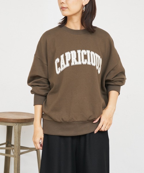 BONbazaar（ボンバザール）の「裏毛プリントスウェット（スウェット・レディース・チャコールグレー/アイボリー/レッド・FREE）」の2枚目の写真